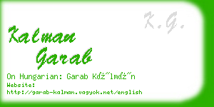 kalman garab business card